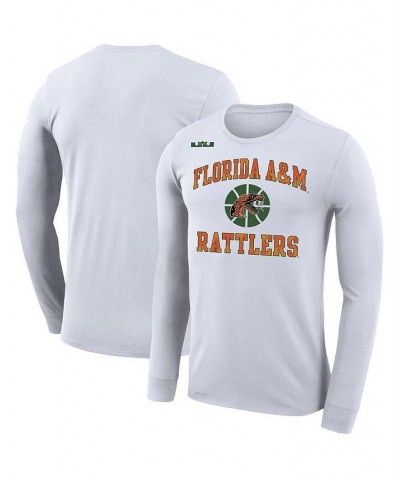 Men's x LeBron James White Florida A&M Rattlers Collection Legend Performance Long Sleeve T-shirt $14.80 T-Shirts