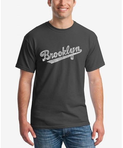 Men's Word Art Brooklyn Neighborhoods T-shirt Gray $14.24 T-Shirts