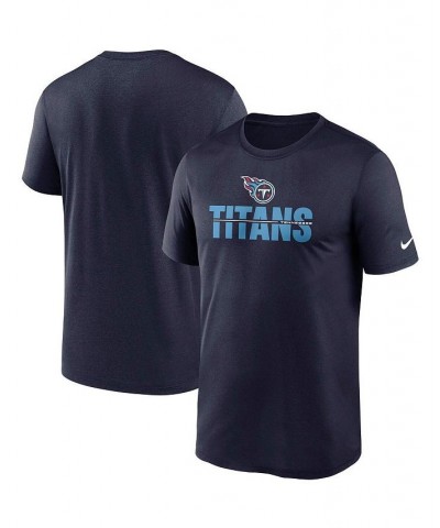 Men's Navy Tennessee Titans Legend Microtype Performance T-shirt $16.92 T-Shirts