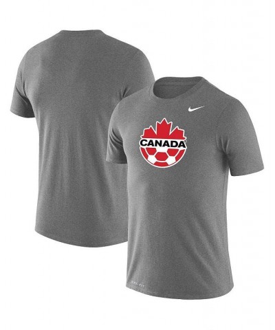 Men's Heather Gray Canada Soccer Primary Logo Legend Performance T-shirt $26.54 T-Shirts