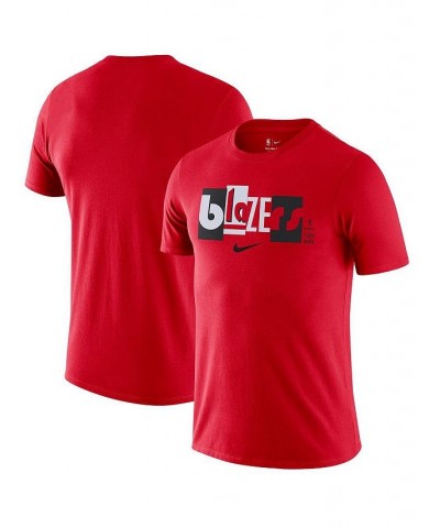 Men's Red Portland Trail Blazers 2021/22 City Edition Essential Wordmark Collage T-shirt $16.20 T-Shirts