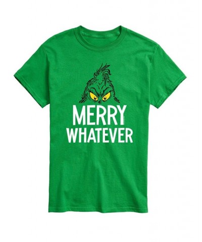 Men's Dr. Seuss The Grinch Merry Whatever Graphic T-shirt Green $15.05 T-Shirts