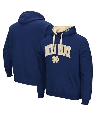 Men's Navy Notre Dame Fighting Irish Big and Tall Arch and Logo 2.0 Pullover Hoodie $35.69 Sweatshirt